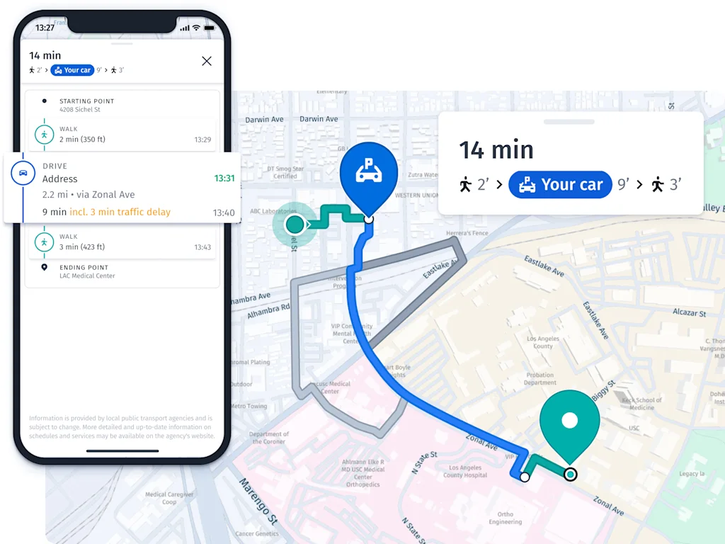Door-to-door navigation